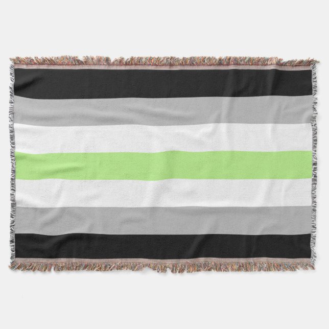 Manta Bandera de orgullo Agender (Anverso)