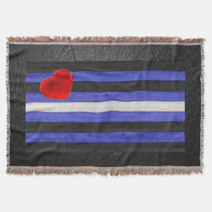 Manta bandera de orgullo de cuero de SlipperyJoe's negro
