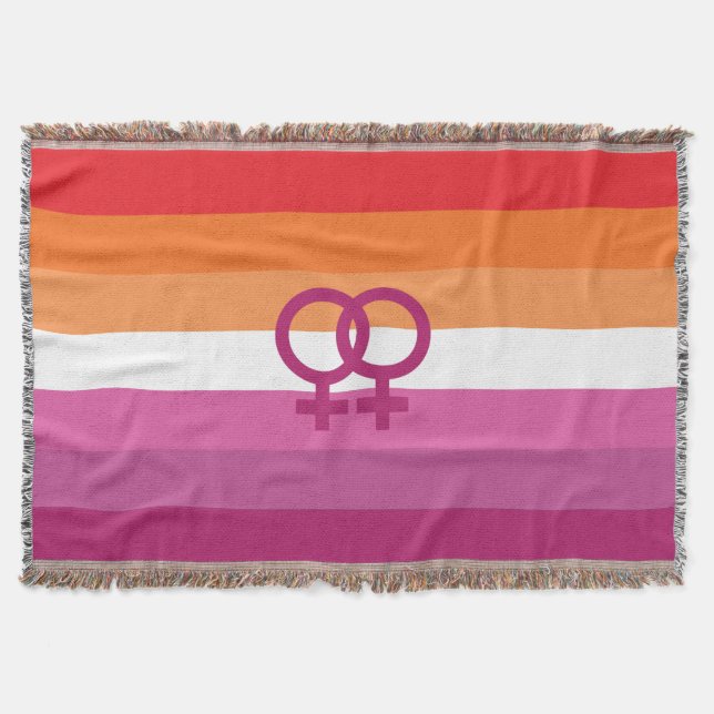 Manta Bandera de orgullo lésbico WLW (Anverso)