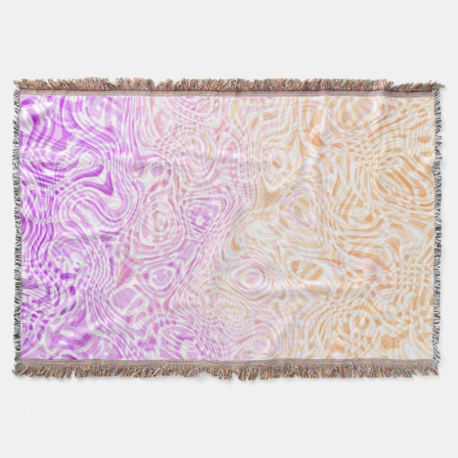 Manta Bandera de orgullo Trixic abstracta boho ondulada  (Anverso)