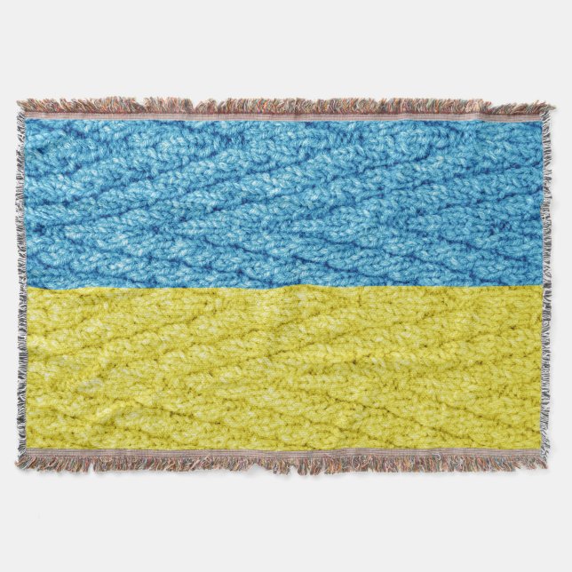 Manta Bandera de punto de Ucrania (Anverso)