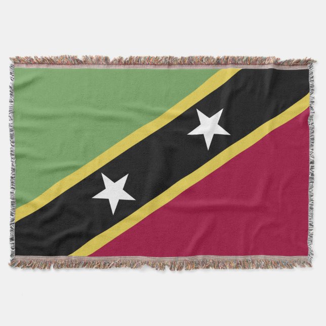 Manta Bandera de Saint Kitts y Nevis (Anverso)