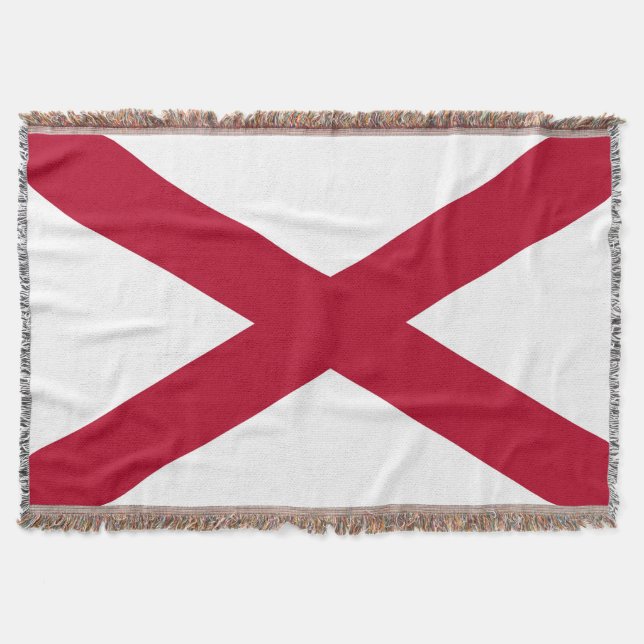 Manta Bandera del estado de Alabama Imprimir Patriótico (Anverso)