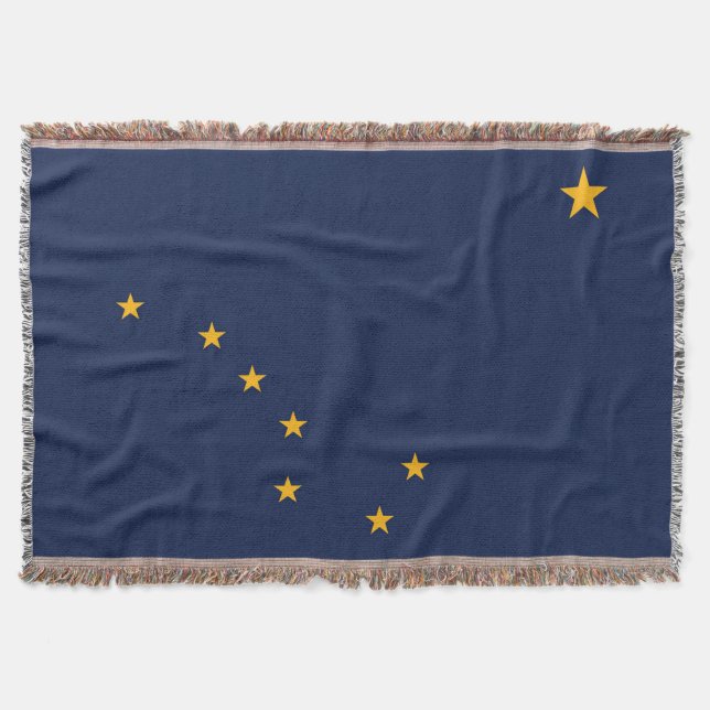 Manta Bandera del estado de Alaska Imprimir Patriótico (Anverso)