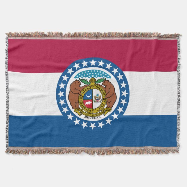 Manta Bandera del estado de Misuri Imprime Patriótico (Anverso)