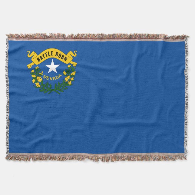 Manta Bandera del Estado de Nevada Imprimir Patriótico (Anverso)