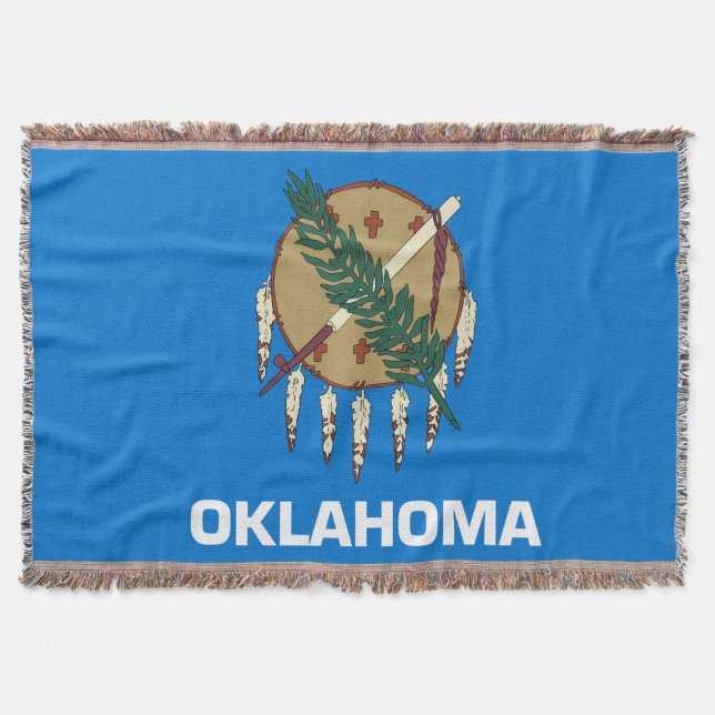Manta Bandera del estado de Oklahoma Imprimir Patriótico (Anverso)