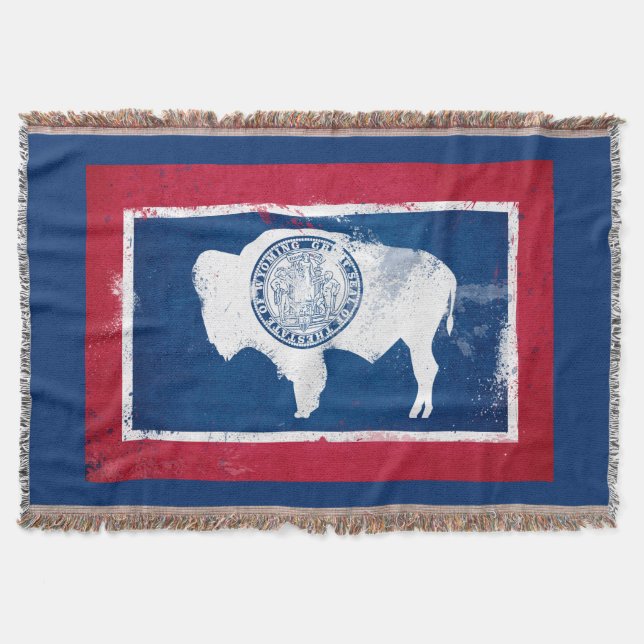 Manta Bandera del Estado Wyoming en peligro (Anverso)