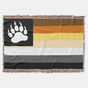 Manta Bandera del Orgullo Gay Bears y ruta del oso
