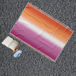Manta Bandera del Orgullo Lesbiano Gradiente - Bandera L