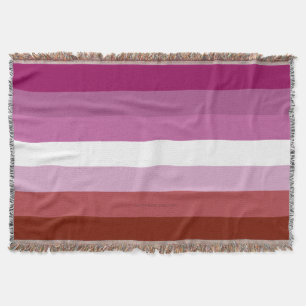 Manta bandera del orgullo lésbico femenino de SlipperyJo
