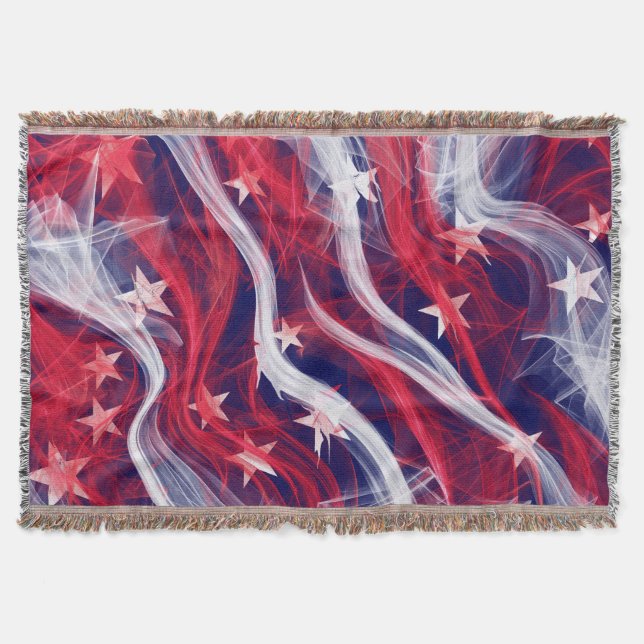 Manta Bandera estadounidense Throw Blanket (Anverso)