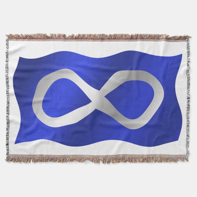 Manta Bandera Metis Blanket Primeras Naciones Lanzar Man (Anverso)