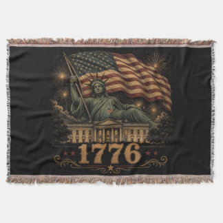 Manta Bandera Patriótica Americana 1776 Estatua de la Li
