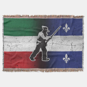 Manta Bandera Quebec y Patriota Henri Julien erosionado