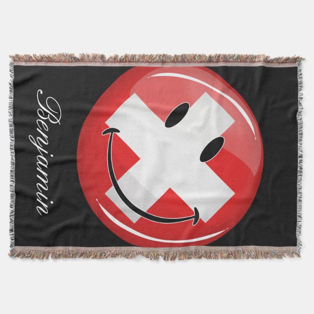 Manta Bandera suiza sonriente (Anverso)