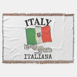 Manta Bandera vintage del país Italia