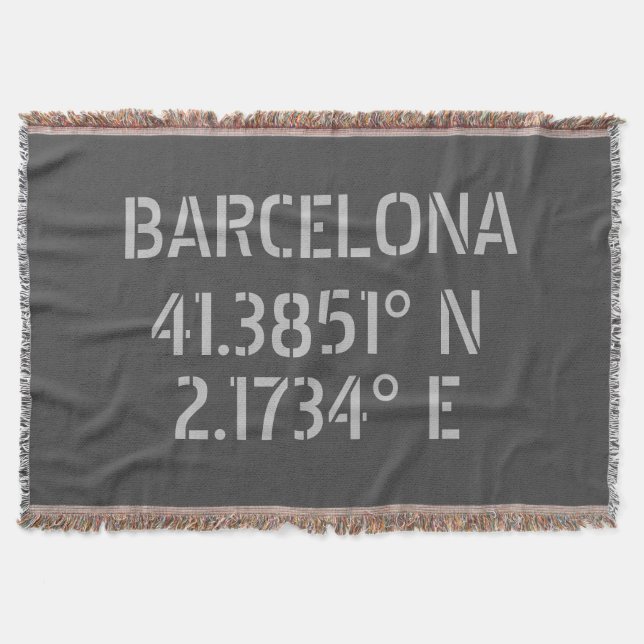 Manta Barcelona España Latitud y longitud (Anverso)