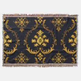 Manta "Barockes Ornament-Muster in Gold und Schwarz"