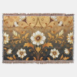Manta "Barockes Ornament-Muster in Gold und Schwarz"