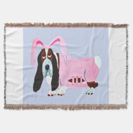 Manta Basset Hound in bunny costume