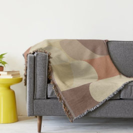 Manta Bauhaus Terracotta Beige Resumen Tones terrestres