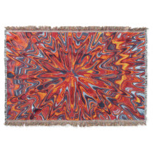 Baumwolldecke mit einem farbenfrohen Wirbel-Design