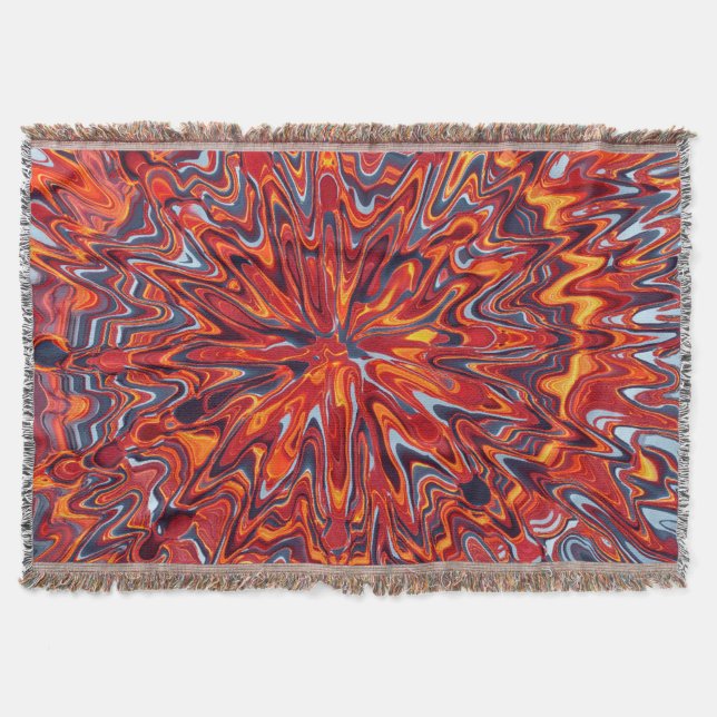 Manta Baumwolldecke mit einem farbenfrohen Wirbel-Design (Anverso)