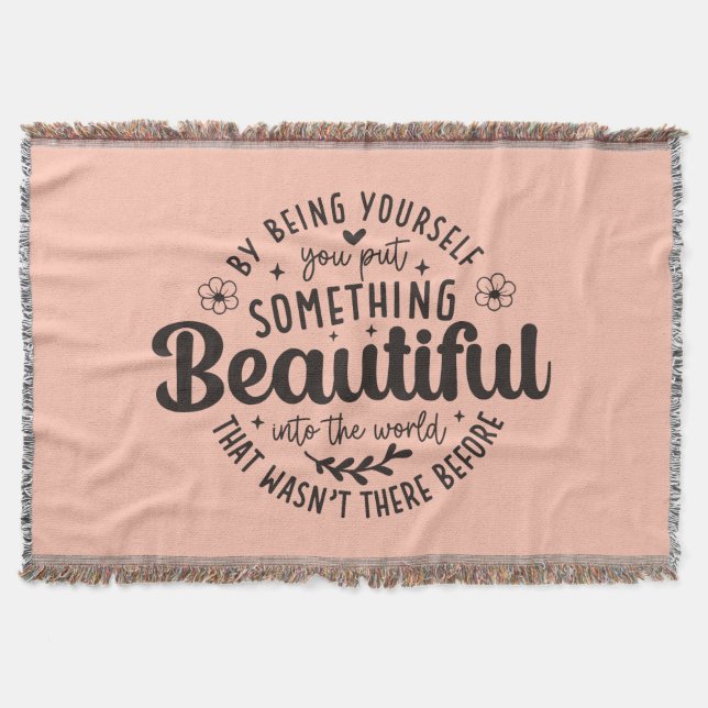 Manta Be Yourself Something Beautiful Quote-52912 (Anverso)