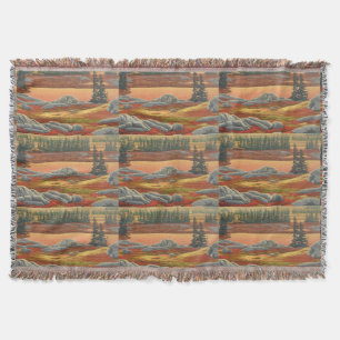 Manta Bear Art Blanket Otoño Polar Bear Throw Blanket