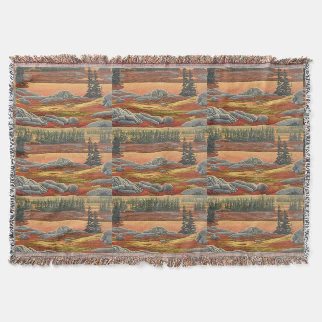 Manta Bear Art Blanket Otoño Polar Bear Throw Blanket (Anverso)