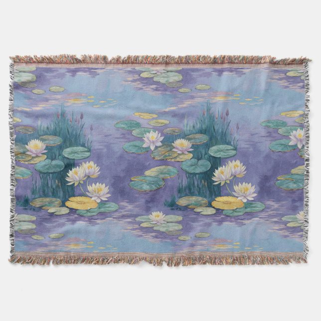 Manta Beautiful Water Lilies Monet Art (Anverso)