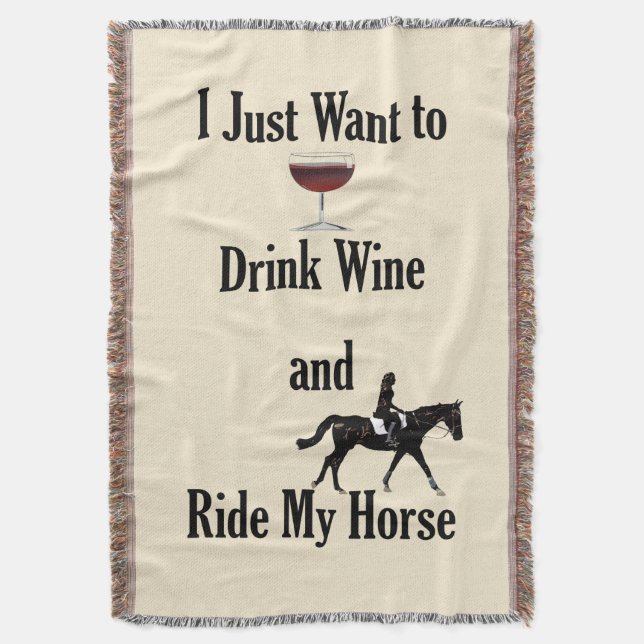 Manta Beba vino y viaja a mi caballo (Frente vertical)