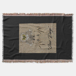 Manta Bebé de águila y huellas en la arena "Un día"