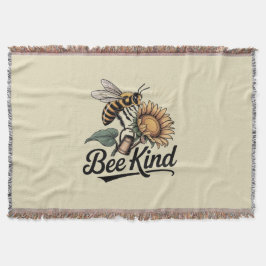 Manta Bee Kind Throw Blanket