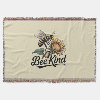 Manta Bee Kind Throw Blanket