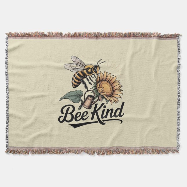 Manta Bee Kind Throw Blanket (Anverso)
