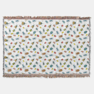 Manta Beetles Throw Blanket