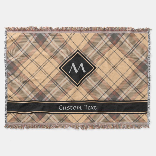 Manta Beige y tartán marrón (Anverso)