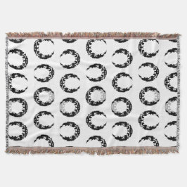 Manta Bewitando la silueta de luna de negro