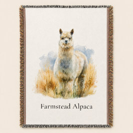 Manta Bienvenida personalizada a la granja de alpacas