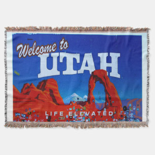 Manta Bienvenidos al Rótulo Utah