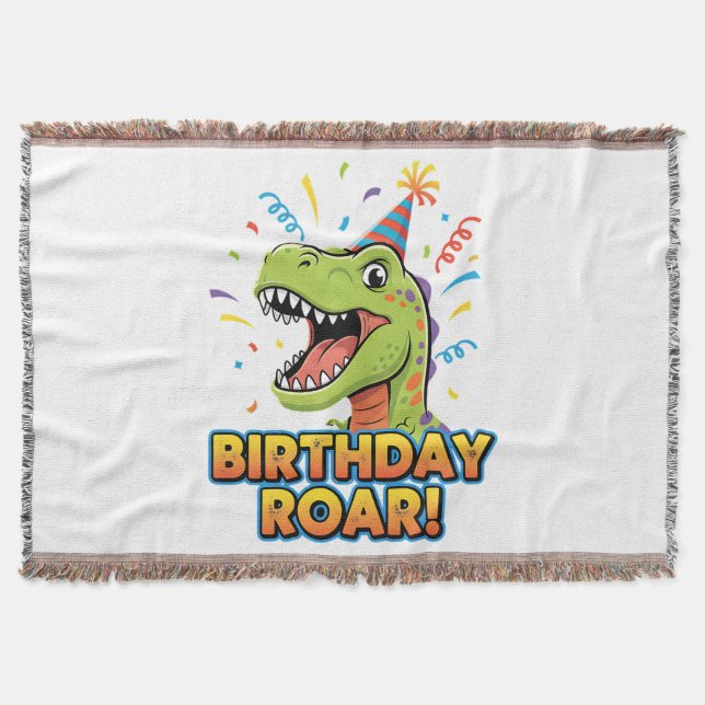 Manta Birthday Roar Cute Dinosaur Birthday Party Design (Anverso)