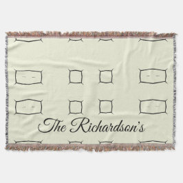 Manta Black Cream Personalized Geometric Minimal Bedding