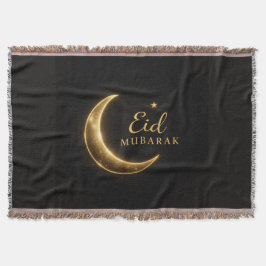 Manta Black & Gold Eid Mubarak Decorative Pillow – Ramad