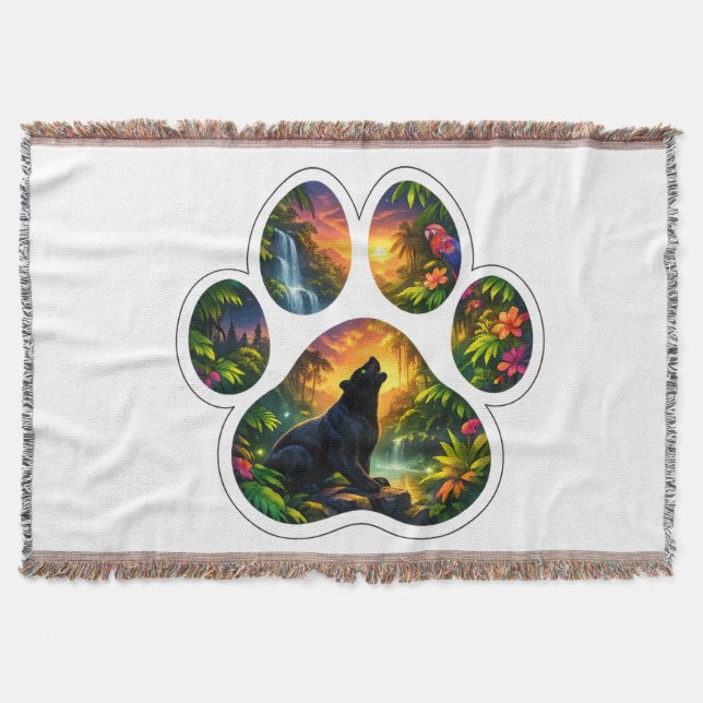 Manta Black Panther Jungle Paw Design (Anverso)