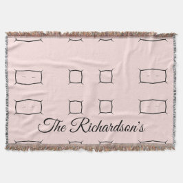 Manta Black Pink Personalized Geometric Minimal Bedding