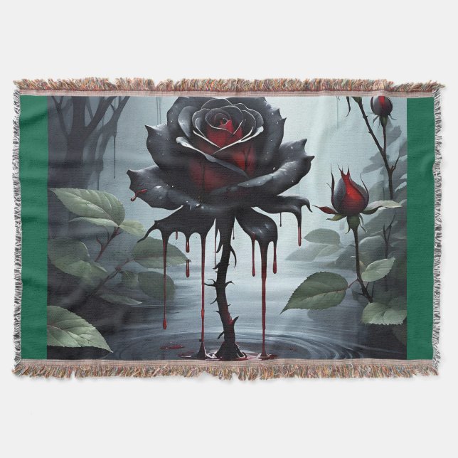 Manta black rose green (Anverso)