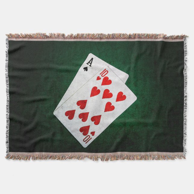 Manta Blackjack 21 punto - As, Diez (Anverso)