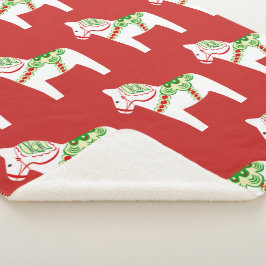 Manta blanca de Sherpa del caballo de Dala